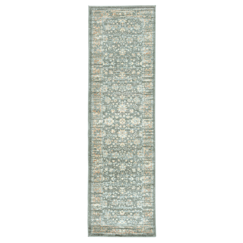Charlton Home® Zullo Performance Green Rug & Reviews Wayfair